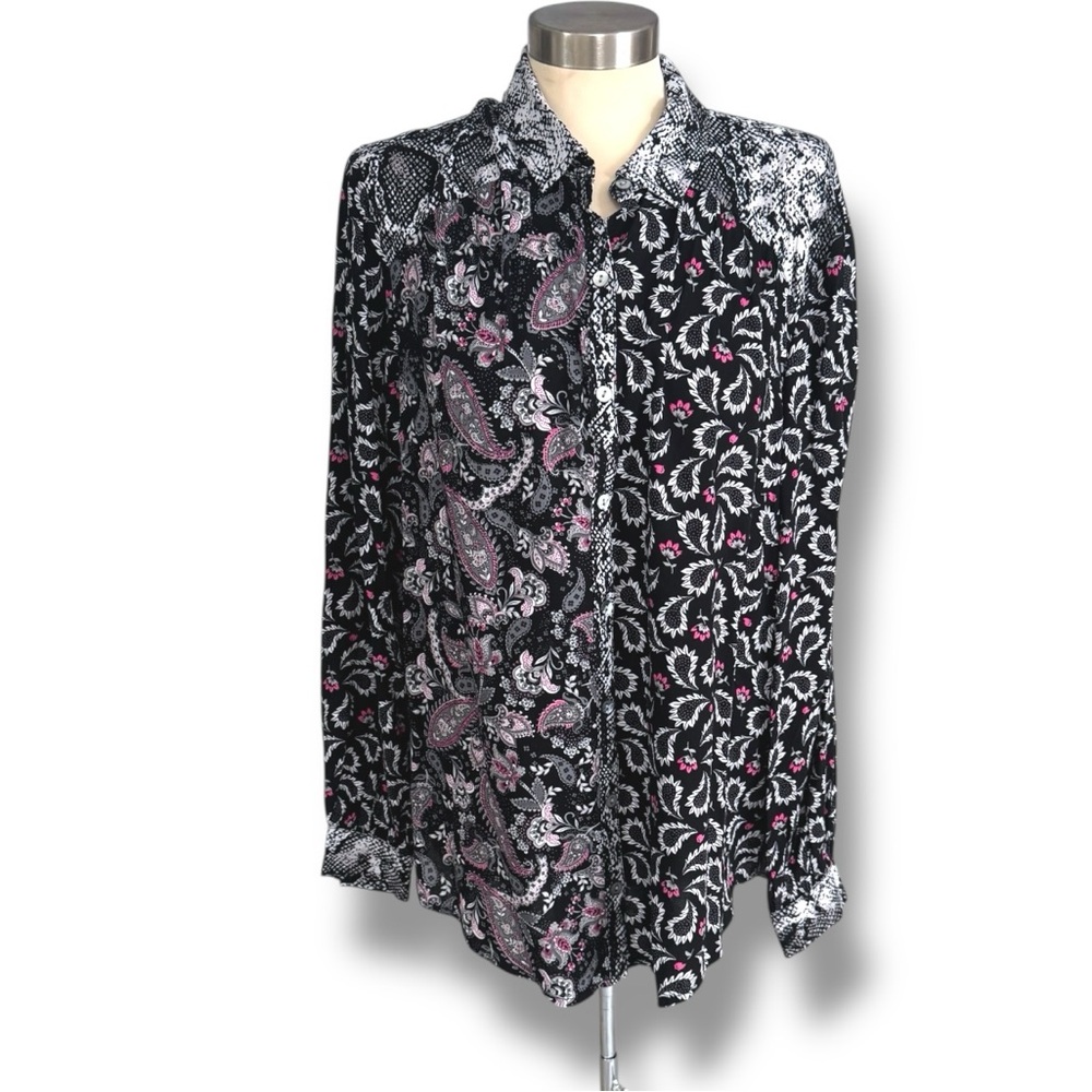 Beach Lunch Lounge Paisley Print Blouse